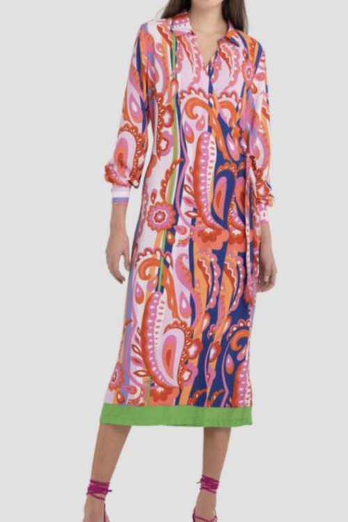 Replay Viscose Wrap Dress – Multi