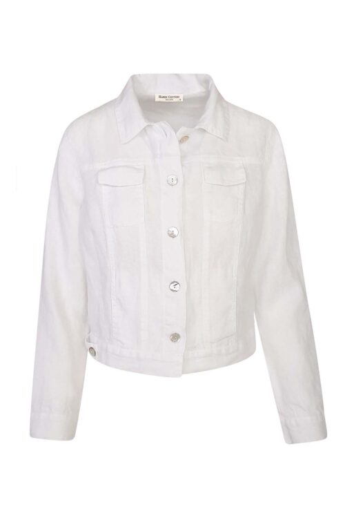 Haris Cotton Linen Jacket – White