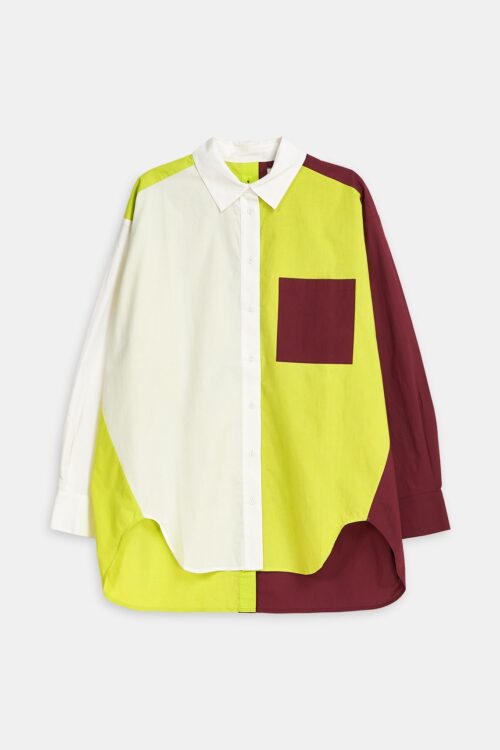 Essentiel Antwerp Damsum Colour-Block Shirt – Sangria