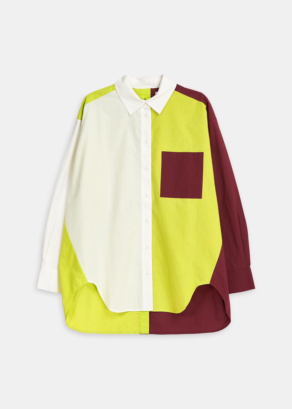 Essentiel Antwerp Damsum Colour-Block Shirt - Sangria