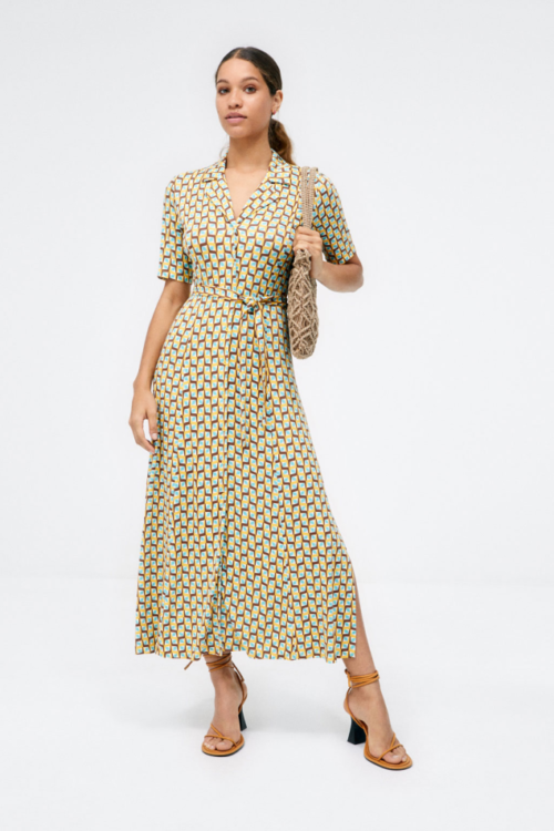 Surkana Maxi Shirt Dress – Yellow