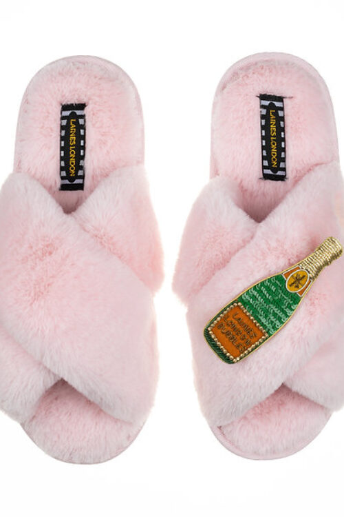 Laines London Classic Slipper With Artisan Laines Champagne Brooch