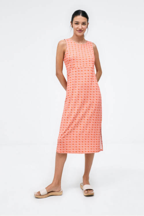 Surkana Cross Back Midi Dress – Orange