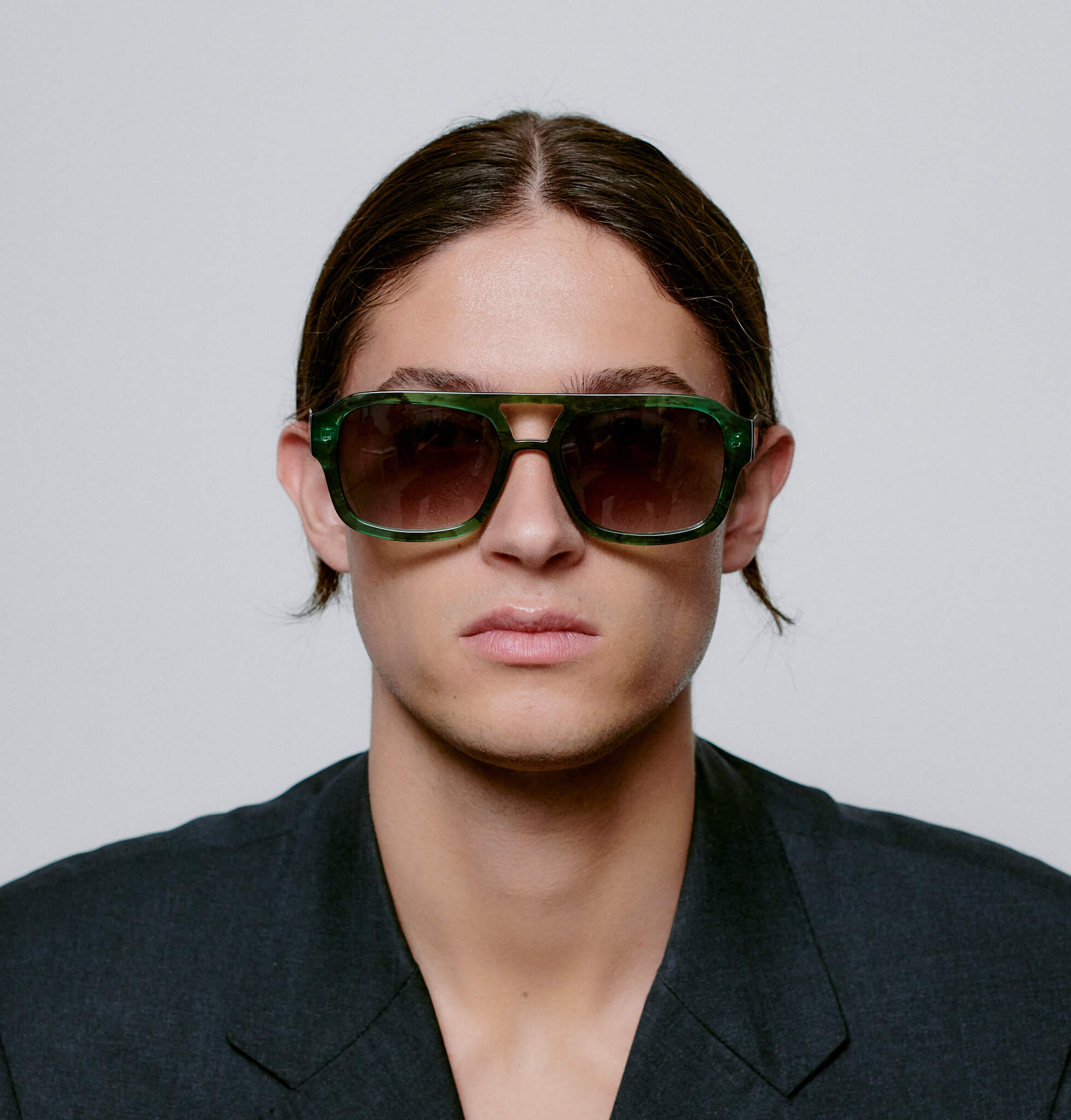 A.Kjaerbede Green Square Sunglasses A.Kjaerbede Frida Sunglasses Light Olive main image 4