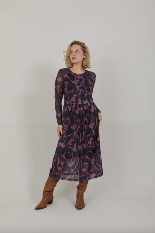 Coster Copenhagen Eve Mesh Dress – Pink Wave