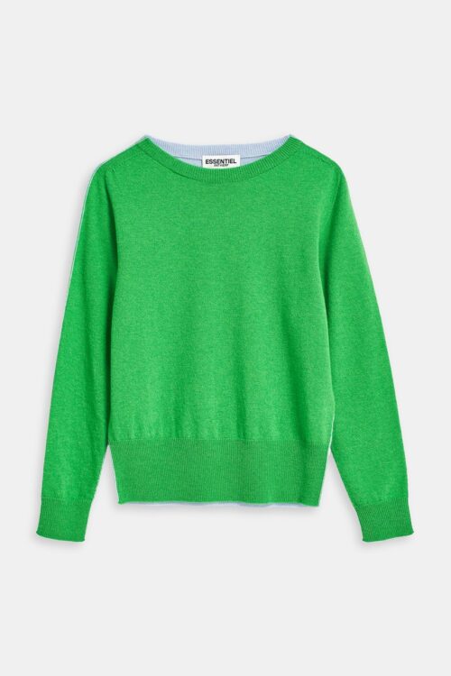 Essentiel Antwerp Elgium Bi-Colour Pullover – Green Key