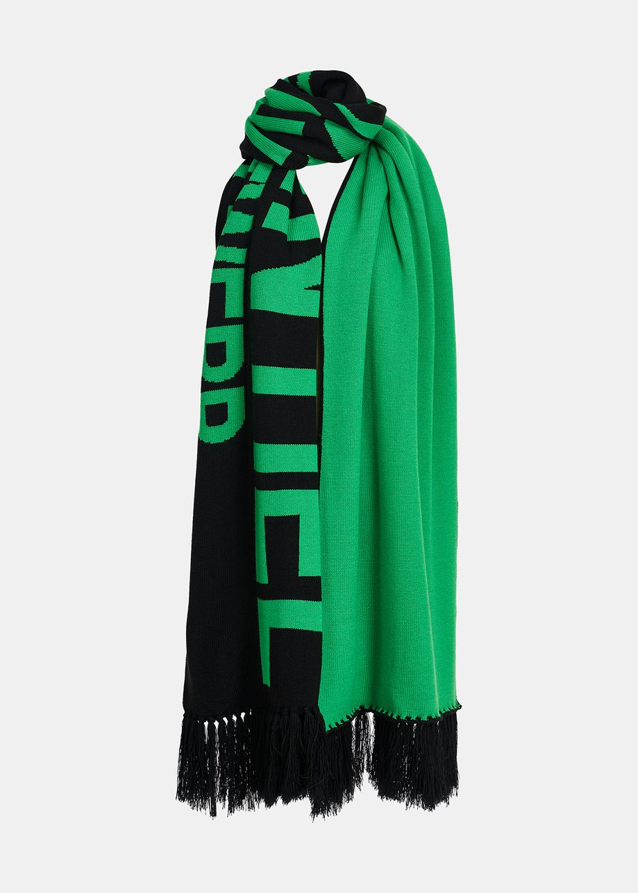 Essentiel Antwerp Esport Logo Knitted Scarf - Black