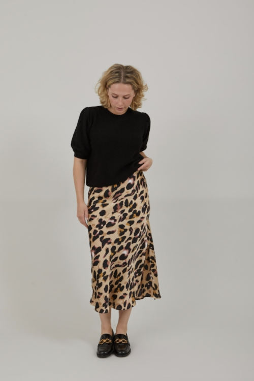 Coster Copenhagen Skyler Midi Skirt – Leopard Print