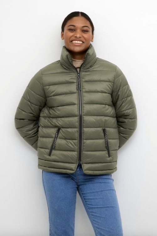 Kaffe KAlira Quilted Jacket – Grape Leaf
