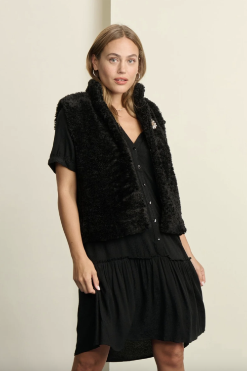 POM Amsterdam SP7343 Gilet – Teddy Love Black