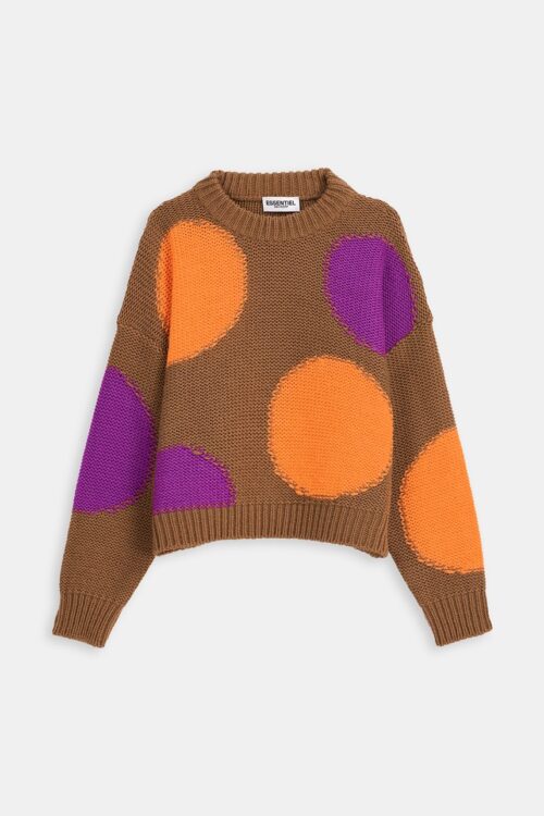Essentiel Antwerp Event Intarsia-Knit Pullover – Camel