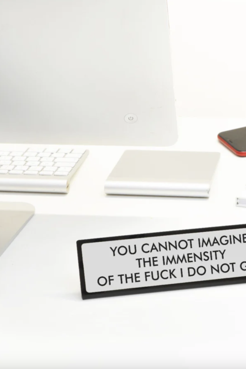 Flamingo Candles You Cannot Imagine Desk Plate Sign