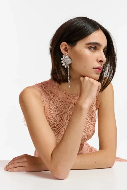 Essentiel Antwerp Esaias Rhinestone Earrings – Silver