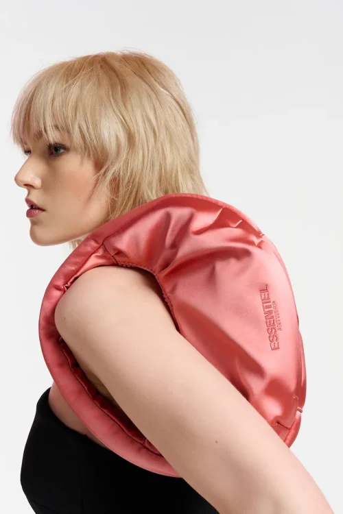 Essentiel Antwerp Exes Satin Handbag – Vintage Pink