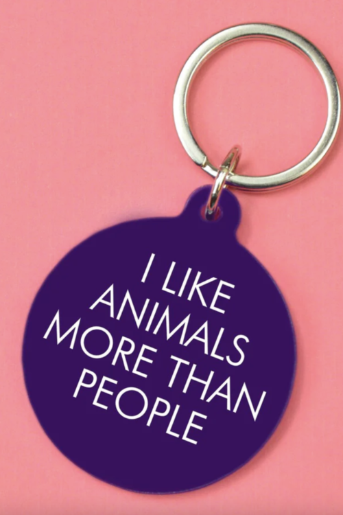 Flamingo Candles I Like Animals Key Tag
