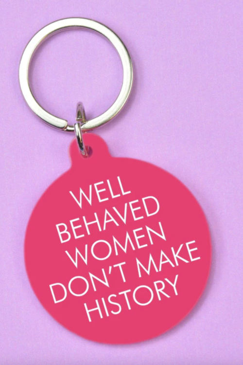 Flamingo Candles Well Behaved Women Key Tag