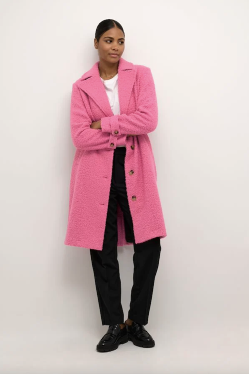 Kaffe KAanne Coat – Shocking Pink