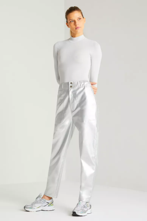 Reiko Romie Shine Trousers – Silver