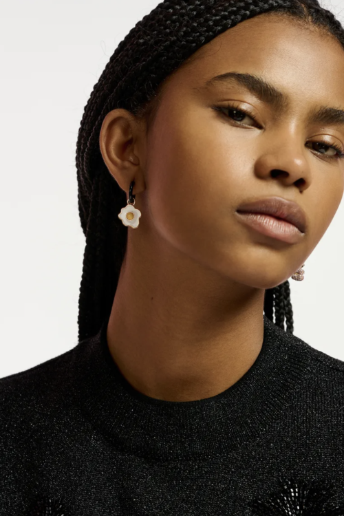 Essentiel Antwerp Egummy Hoop Pendant Earrings – Black