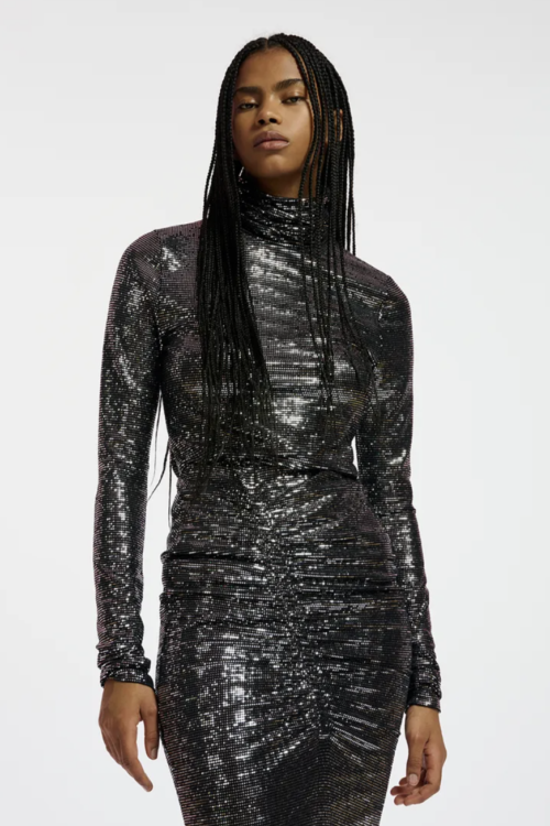 Essentiel Antwerp Eneck Turtleneck Top – Black