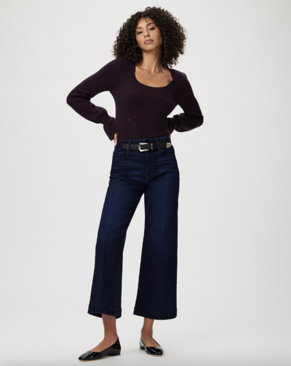 Paige Anessa Wide Leg Jean - Sussex