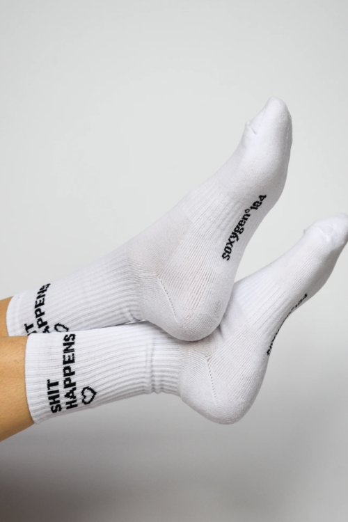 Soxygen Sh*t Happens Classic Socks – Frost