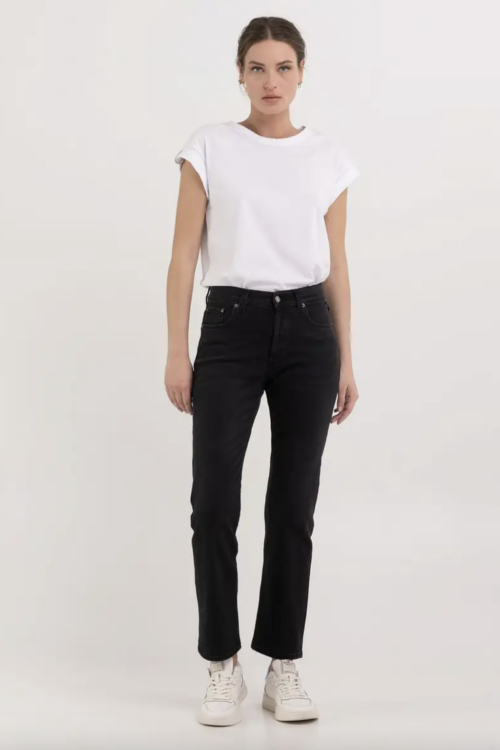 Replay Maijke Straight Fit Jeans – Washed Black