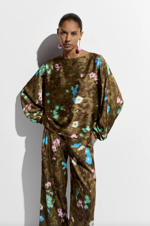 Essentiel Antwerp Flagrant Batwing Blouse – Pine Forest
