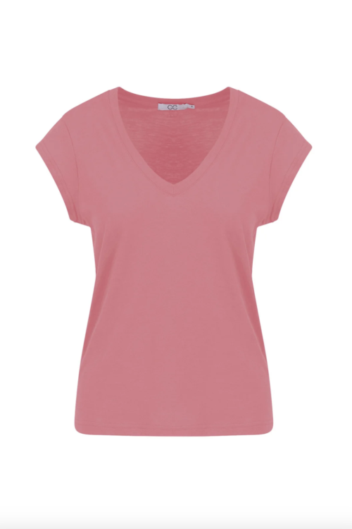 Coster Copenhagen CC Heart Basic V Neck T Shirt – Dust Pink