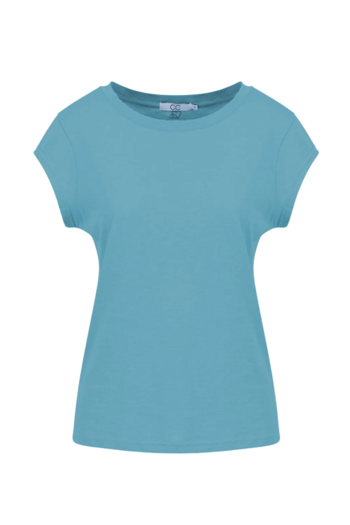 Coster Copenhagen CC Heart Basic T Shirt – Aqua Blue