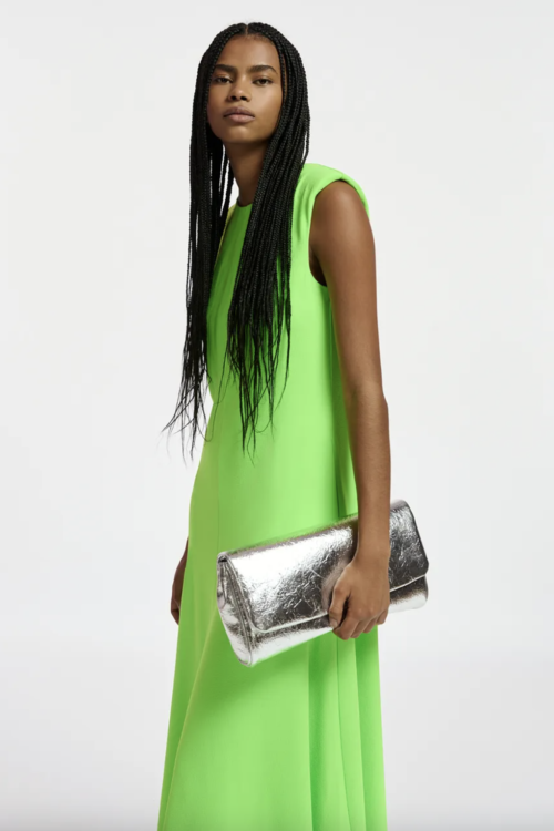 Essentiel Antwerp Fochet Metallic Pouch – Silver Lining