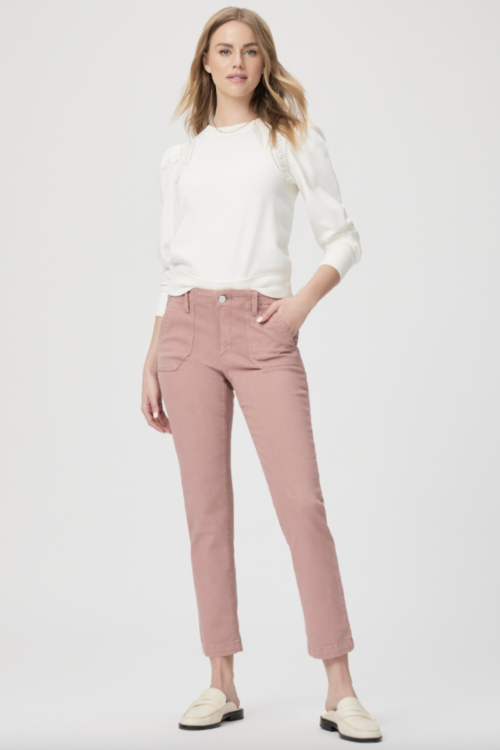 Paige Mayslie Straight Ankle Jogger – Vintage Dark Rose Blush