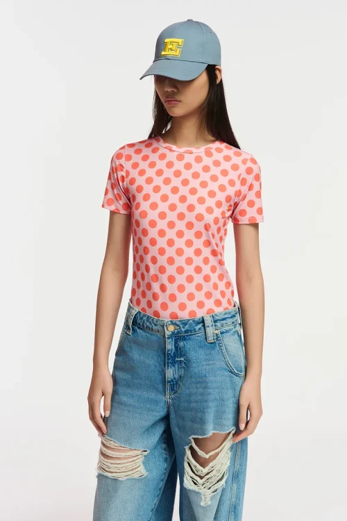 Essentiel Antwerp Fioco Fitted T-Shirt – Polka Dot