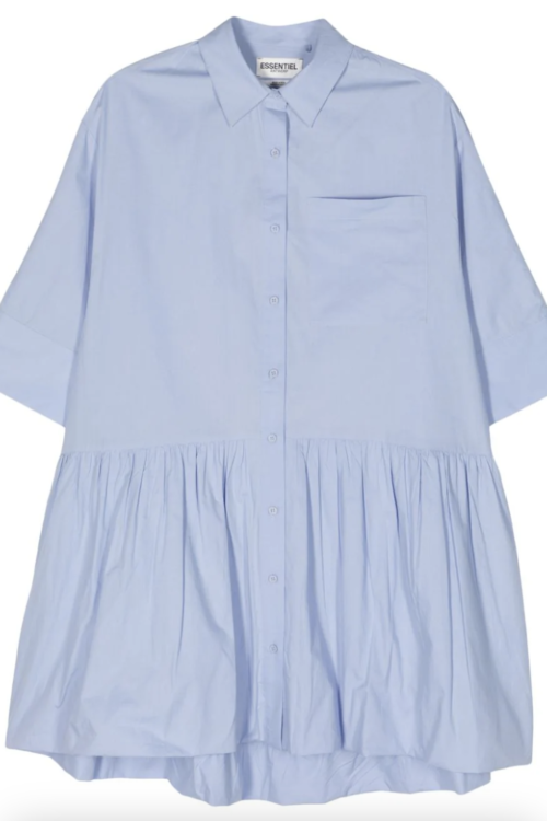 Essentiel Antwerp Franz Puffball Shirt Dress – Blue