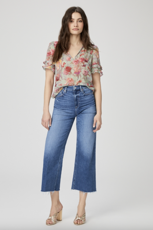 Paige Anessa Wide Leg Jean – Rock Show Distressed