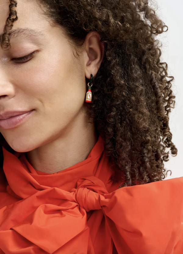 essentiel-antwerp-grocodile-earrings-black-green-red-stick-and-ribbon-nottingham