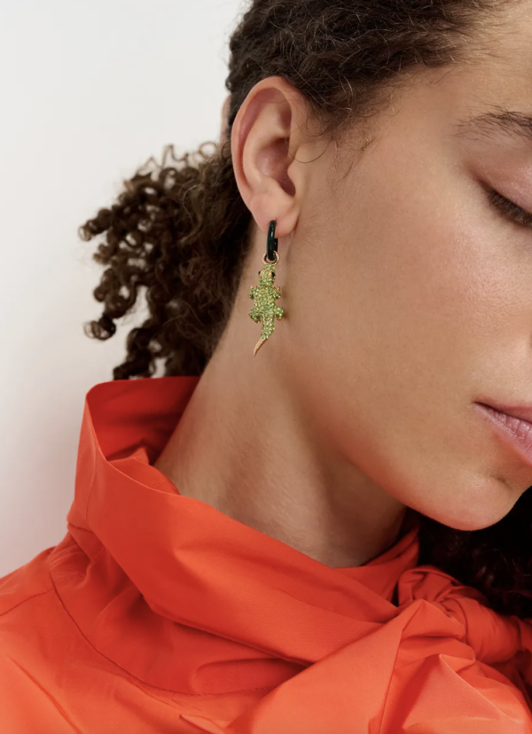 essentiel-antwerp-grocodile-earrings-black-green-red-stick-and-ribbon-nottingham