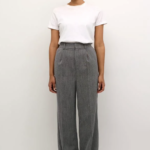 Kaffe KAjosie Wide Pants - Grey Melange